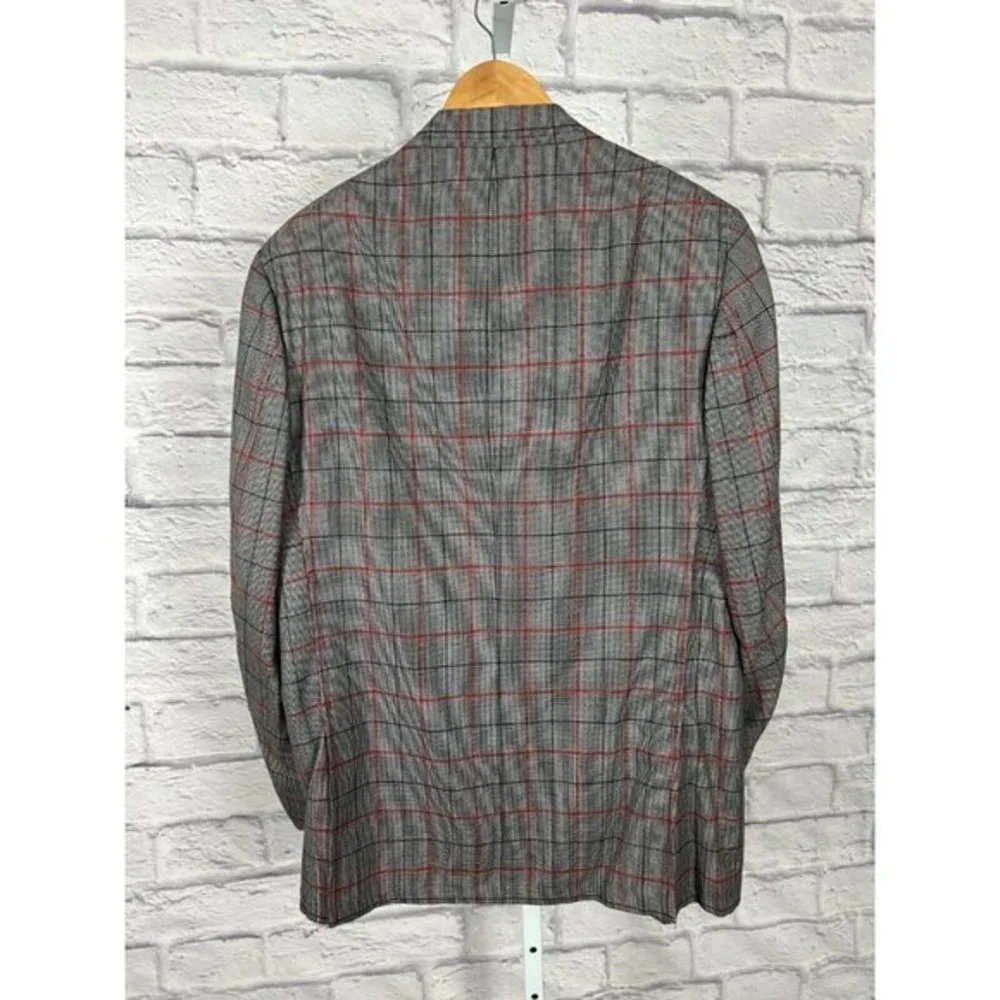 Delton Ltd.Thomas Watt Carmel By The Sea Men's Wool Plaid Blazer Single-Breasted